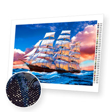 Załaduj obraz do przeglądarki galerii, Blue Sea and Blue Sky - Diamond Painting Kit - [Diamond Painting Kit]