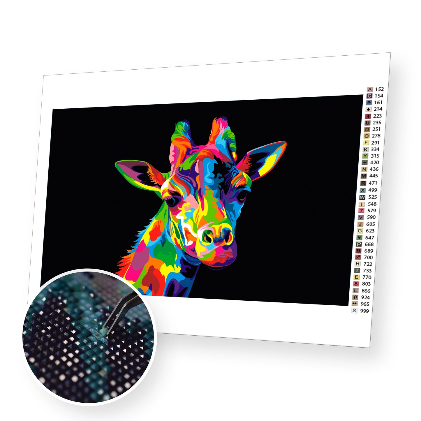 Colorful Giraffe - Diamond Painting Kit - [Diamond Painting Kit]