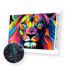 Załaduj obraz do przeglądarki galerii, Colorful Lion - Diamond Painting Kit - [Diamond Painting Kit]