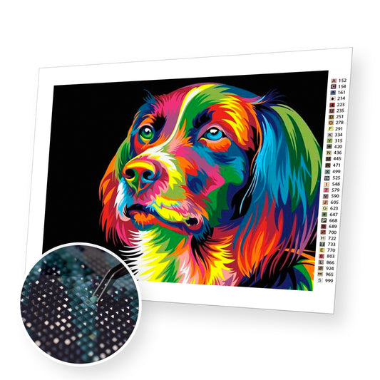 Colorful Dog - Diamond Painting Kit - [Diamond Painting Kit]