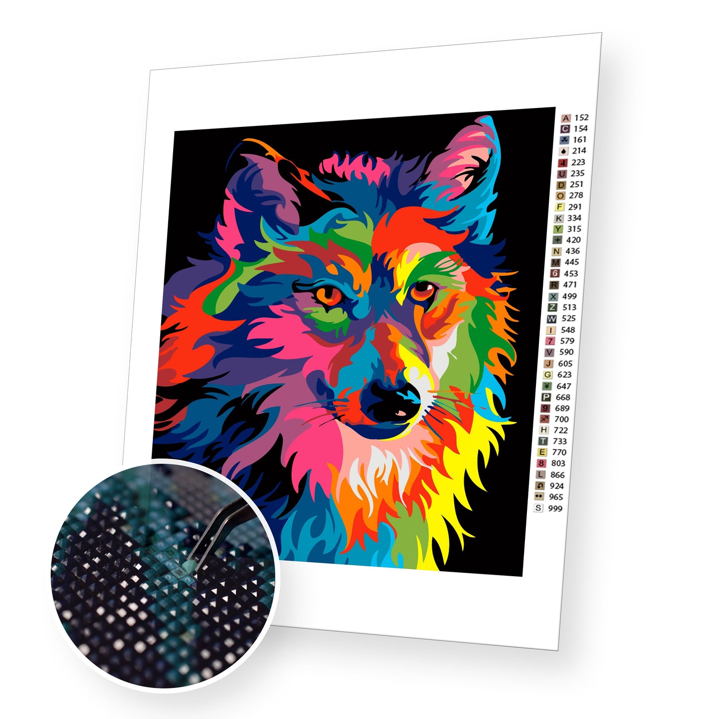 Colorful Wolf - Diamond Painting Kit - [Diamond Painting Kit]