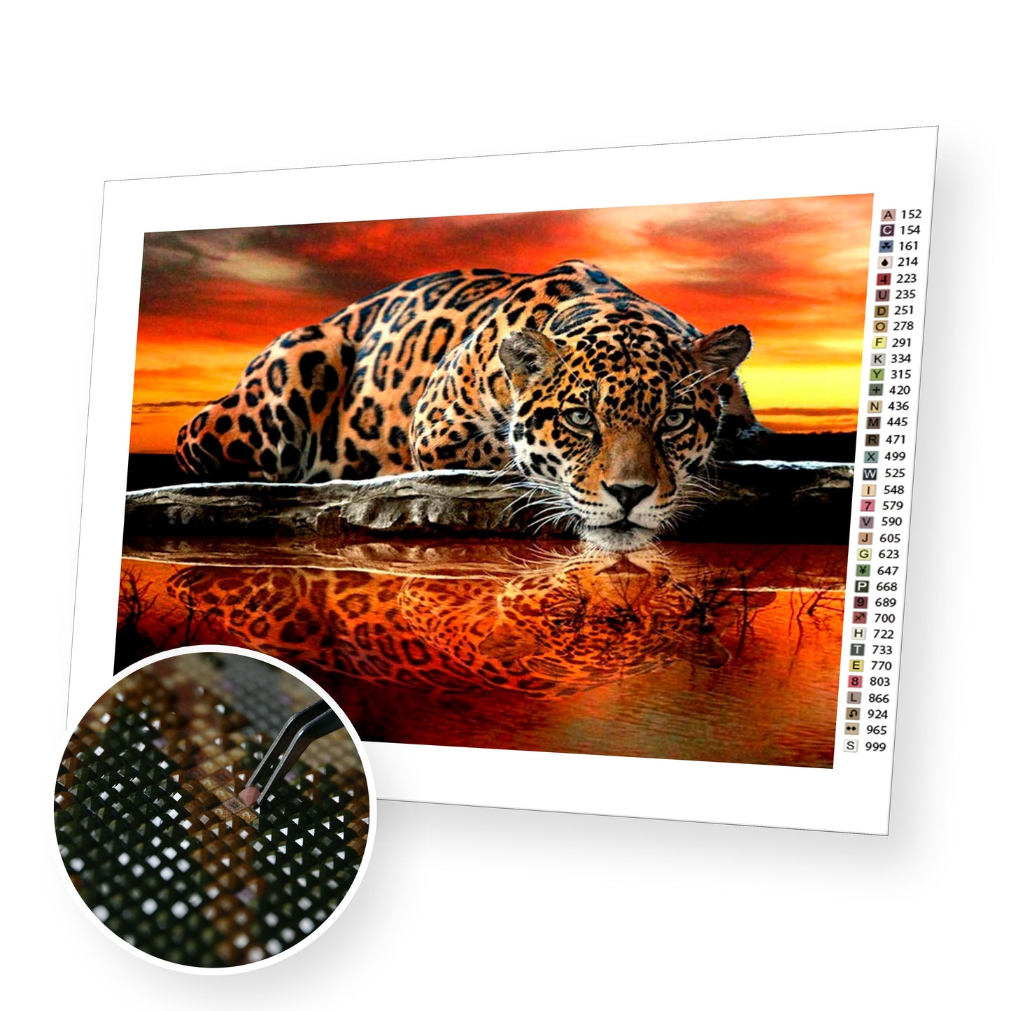 Fierce Leopard - Diamond Painting Kit - [Diamond Painting Kit]