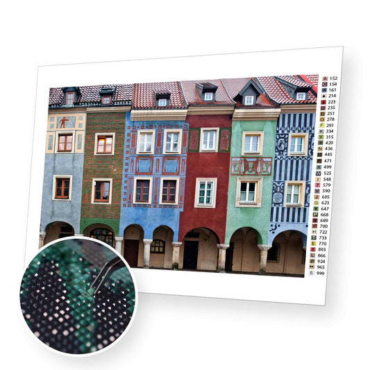 Kolorowe Budynki na Starym Rynku w Poznaniu