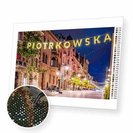 Miasto Łódź - Widok na Ulicę Piotrkowską