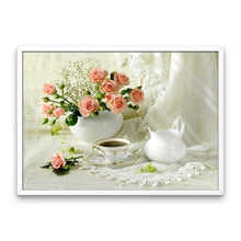 Załaduj obraz do przeglądarki galerii, Różowe kwiaty i Kawa
