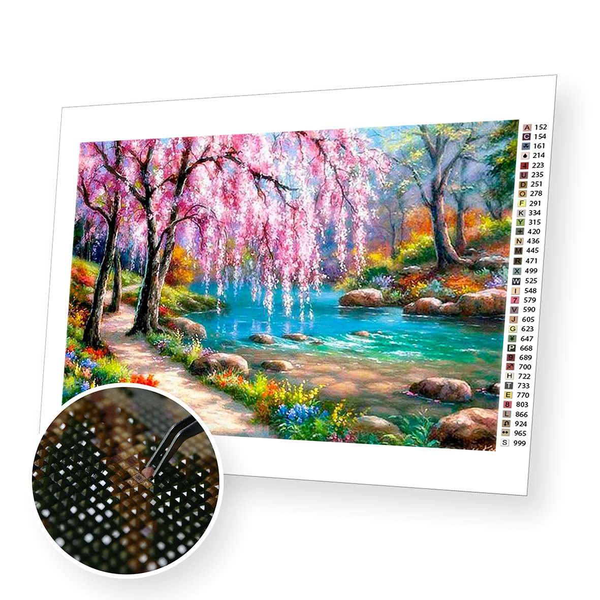 Pink Wisteria Tree - Diamond Painting Kit - [Diamond Painting Kit]