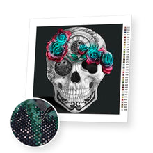 Załaduj obraz do przeglądarki galerii, Skull &amp; Rose - Diamond Painting Kit - [Diamond Painting Kit]