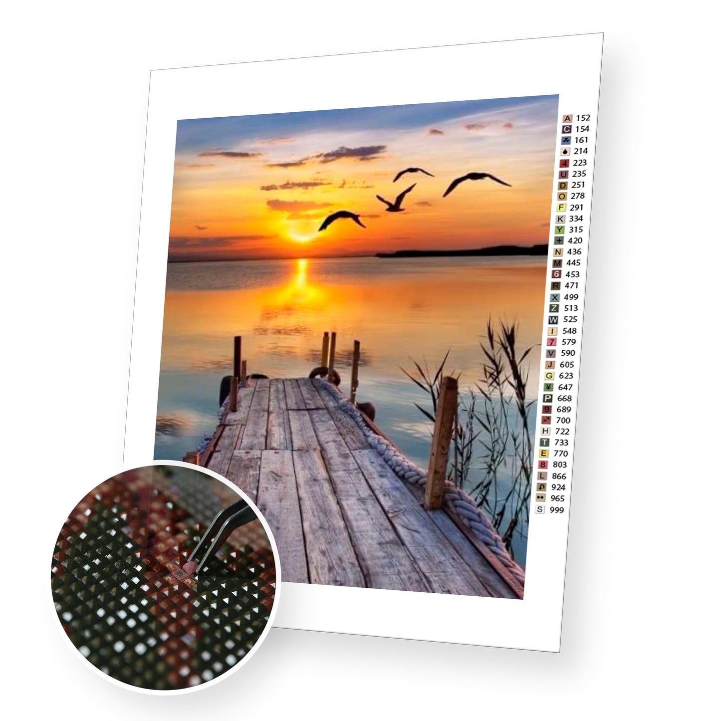 Sunrise on the River - Diamond Painting Kit - [Diamond Painting Kit]