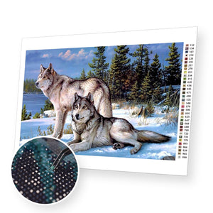 Wolves - Diamond Painting Kit - [Diamond Painting Kit]